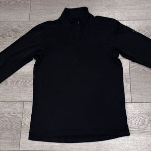 REI Co-op Lightweight‎ Base Layer Half Zip Top Men Small Black Hiking Camping